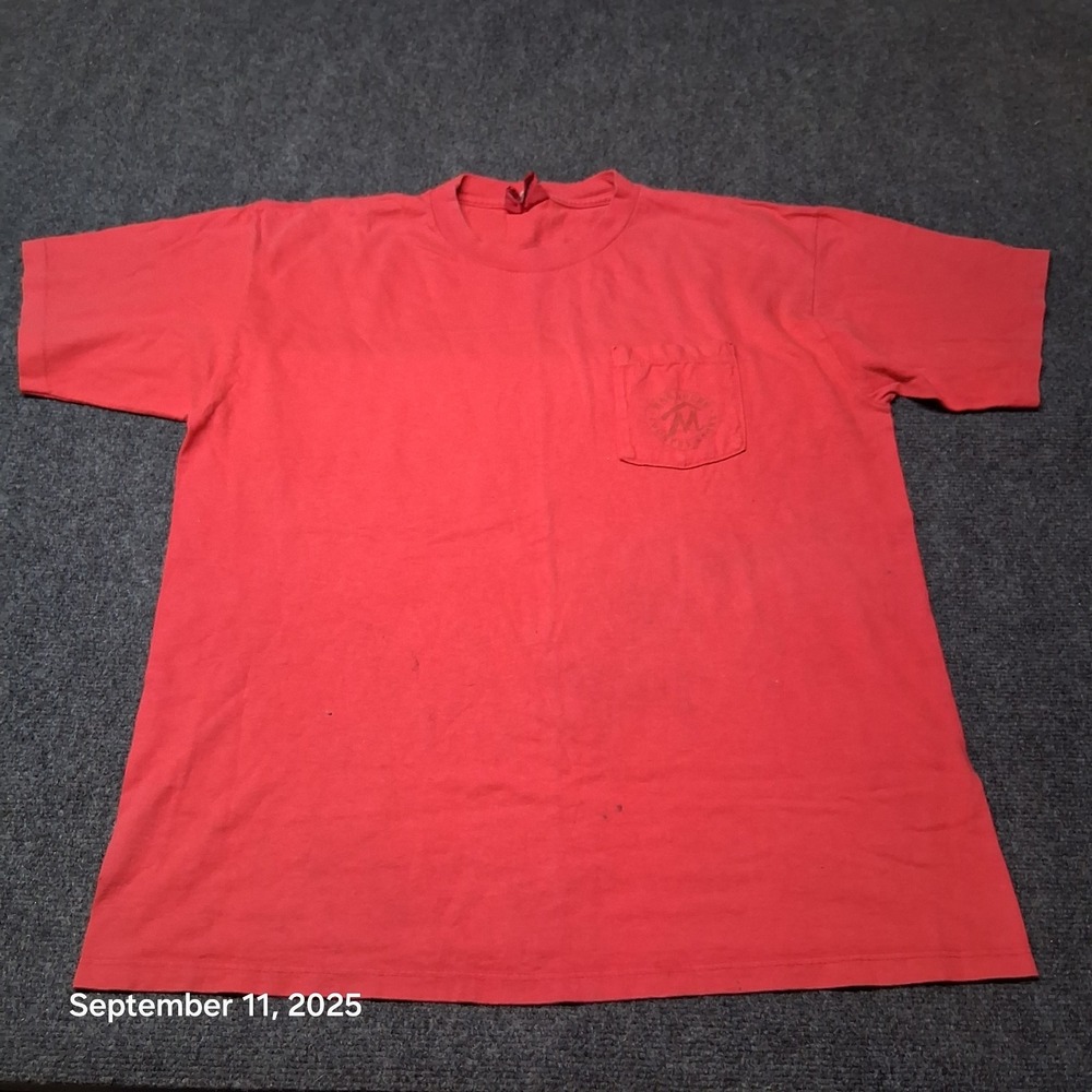 Vintage Marlboro Country Store Single Stitch T Shirt One Size Red Pocket‎ Tee